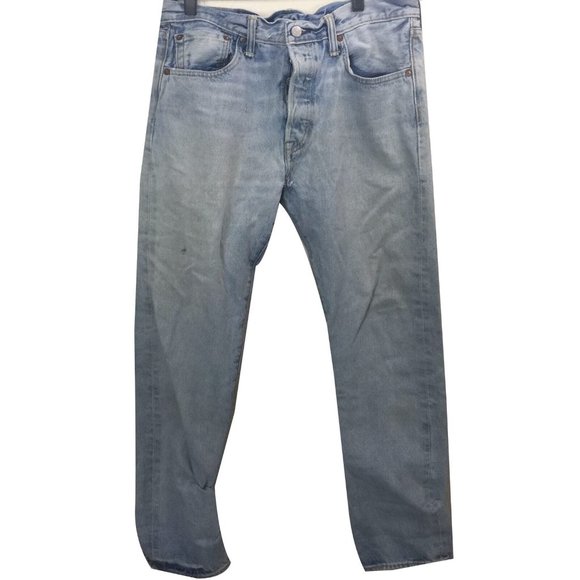 Levi's 501 Button Fly Straight Selvedge Denim Jeans Men's Size 32x30